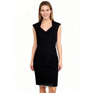 Vintage Constance Saunders Black Cotton Dress